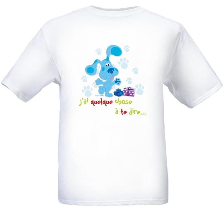 T Shirt chien bleu