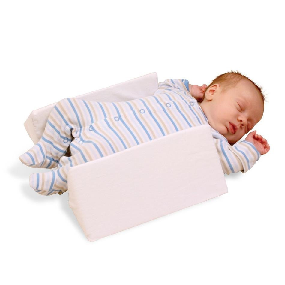 Cale De Sommeil Latérale Bébé Anti-Roulis - Soutien Dos Réglable, Oreiller Respirant - Pour Reflux Et Sommeil Sécurisé (Bleu)