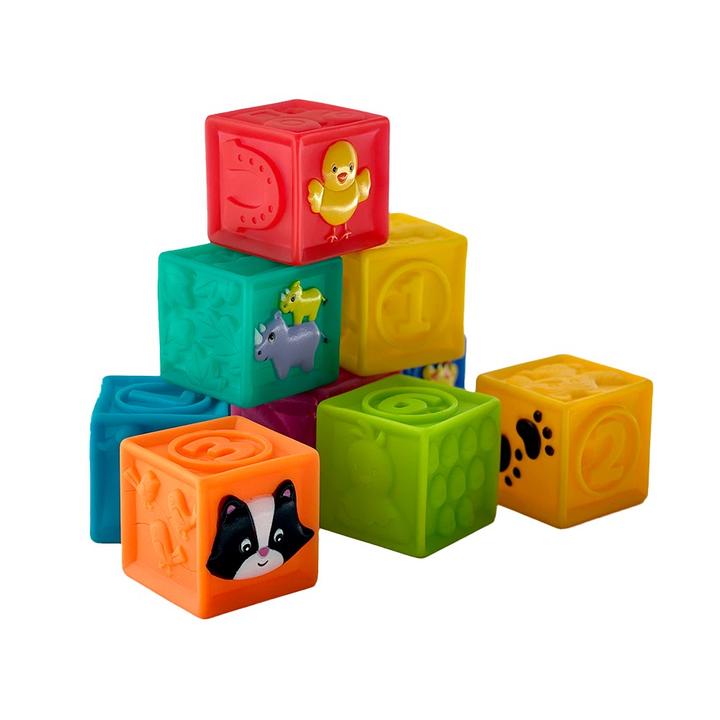 Lot De 10 Cubes En Acrylique Transparent à Empiler - Jouet D'éveil Sensoriel Pour Tout-petits - 2,5 Cm - 13