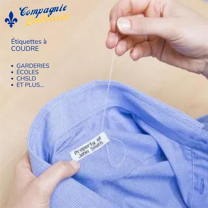 Étiquettes vêtements à coudre  Étiquettes tissu personnalisés