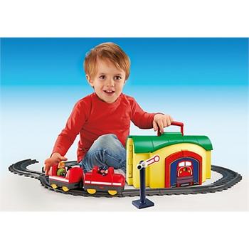 Playmobil Train avec gare transportable 1.2.3