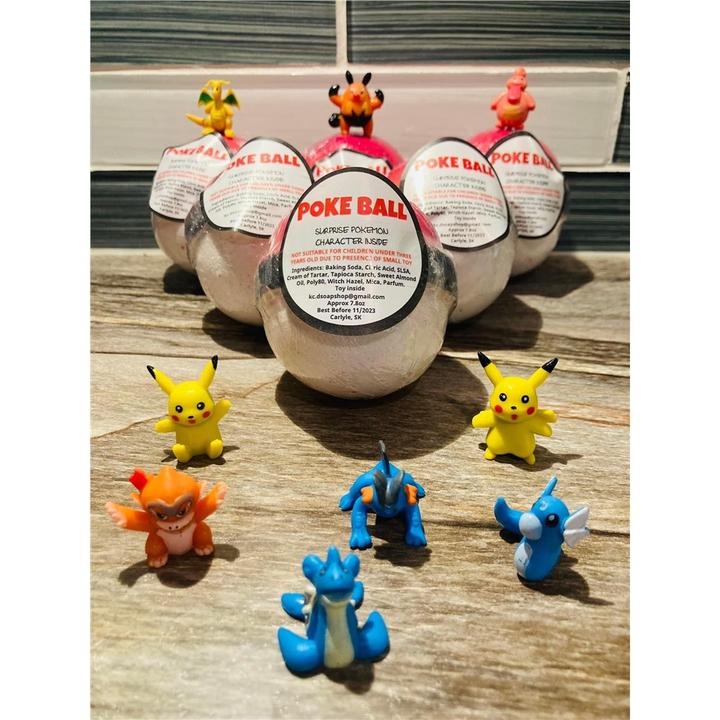 Bombe de bain avec jouet Pokeball pokemon