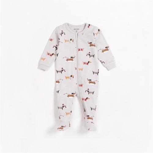 Petit Lem - Pyjama Teckel dans la neige 12 mois