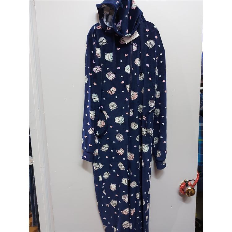 Pyjama 1-Pièce (en peluche, sans pattes) Fille (Xs ado) 16 Ans + Bleu  Automne/Hiver22