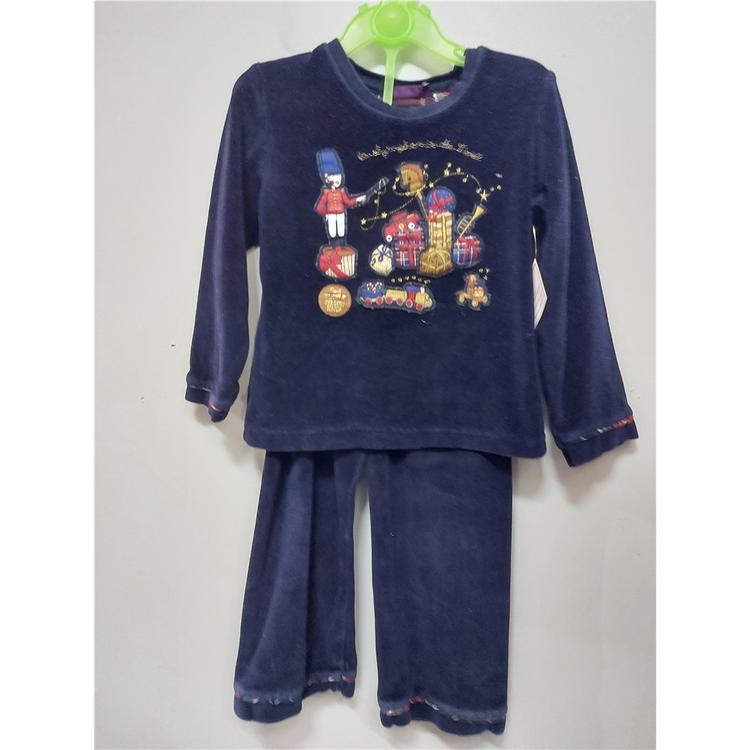 Sergent Major Pyjamas 2 Pieces velour Noel 4 ans Bleu Automne Hiver22 Tresors D enfants