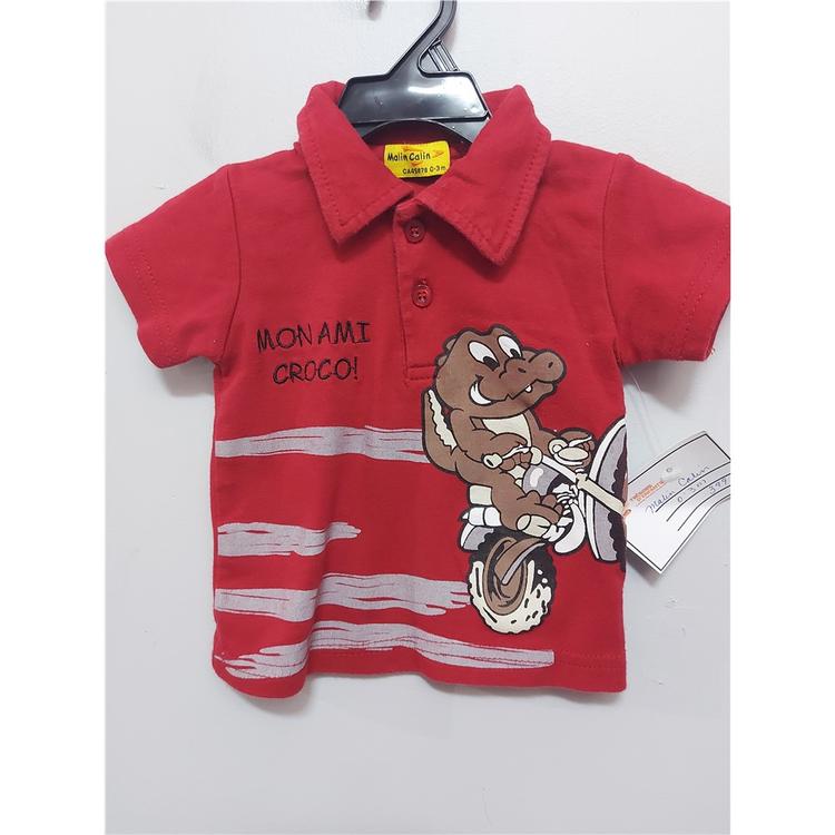 Malin Calin T Shirt Garcon 0 3M Nouveau Ne Rouge Automne Hiver22 Tresors D enfants