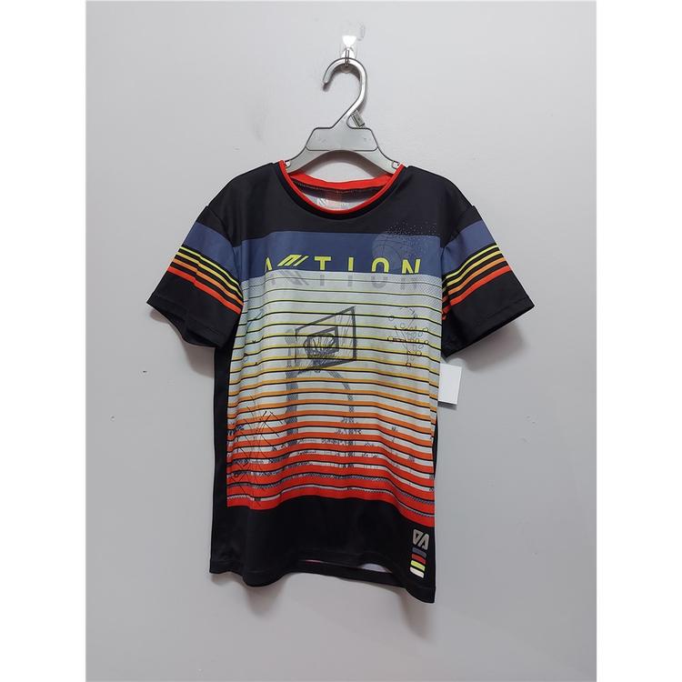 Nan T Shirt Sport Gar on 7 Ans NoirBleu Printemps t 23