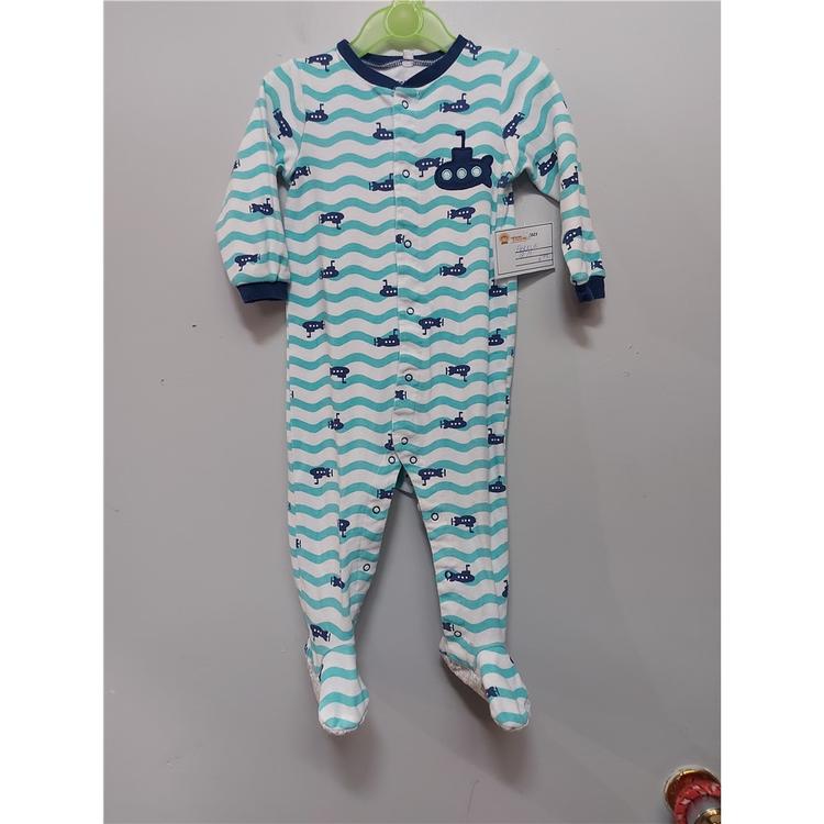 Pekkle Pyjama 1 Piece Garcon 18 Mois TurquoiseBlanc Automne Hiver23 Tresors D enfants