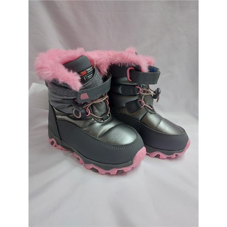 Bottes Hiver Fille GrisRose Automne Hiver23 26 9 Tresors D enfants