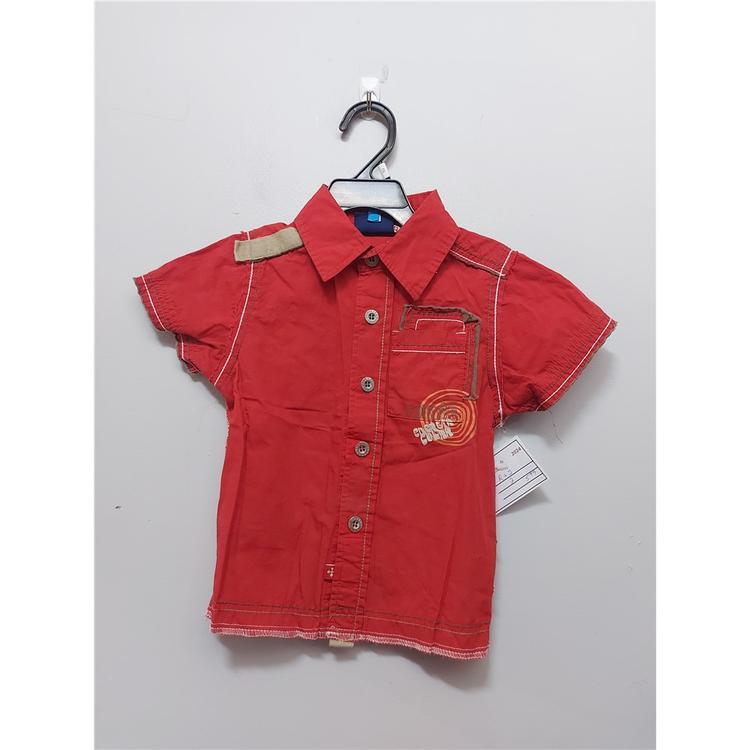 Chemise manche courte discount rouge