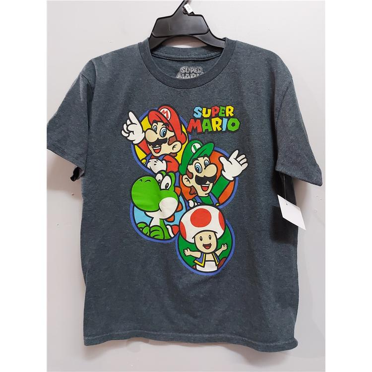 Super Mario T Shirt Gar on 14 ans Gris Printemps t 21 Tr sors