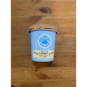 Ice cream - bagels bits, cream cheese and strawberries jam