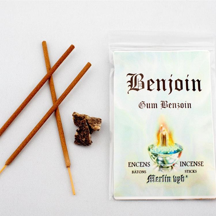 Encens Merlin - Paquet de 12 bâtons d'encens Benjoin