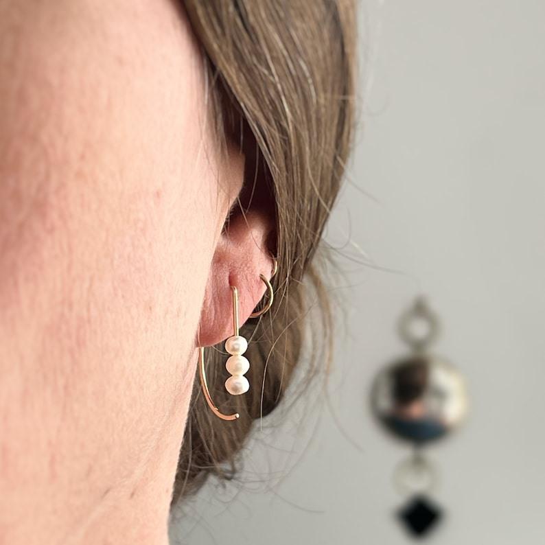 Boucles D'oreilles Grands Anneaux Argent - Style Rétro Vintage Perçées