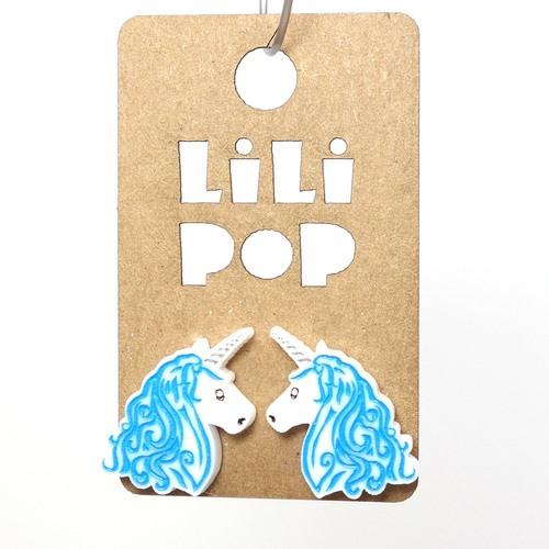 Boucles d'oreilles licorne en argent - Little Boo