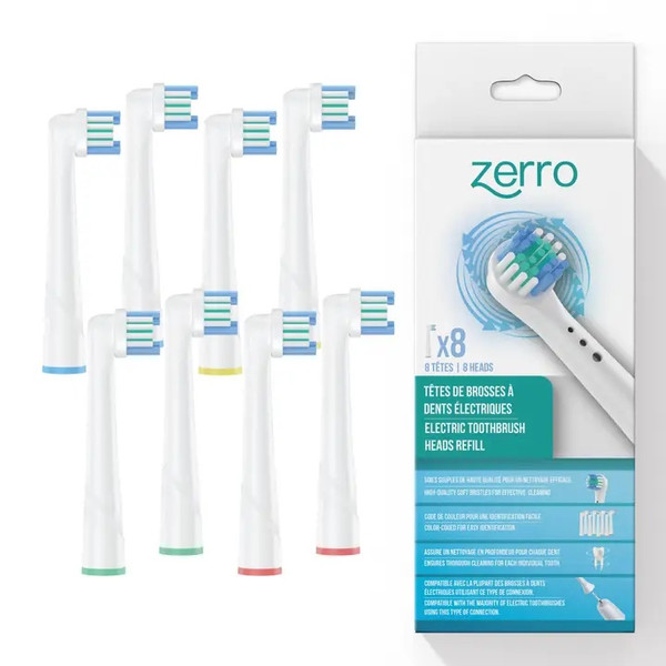 8 Têtes De Brosse Recharge Pour Brosse à Dents électrique Oral-B - Générique