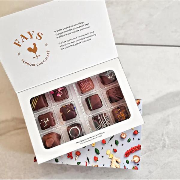 Boîte de 24 chocolats fins artisanaux – FAYS, terroir chocolaté