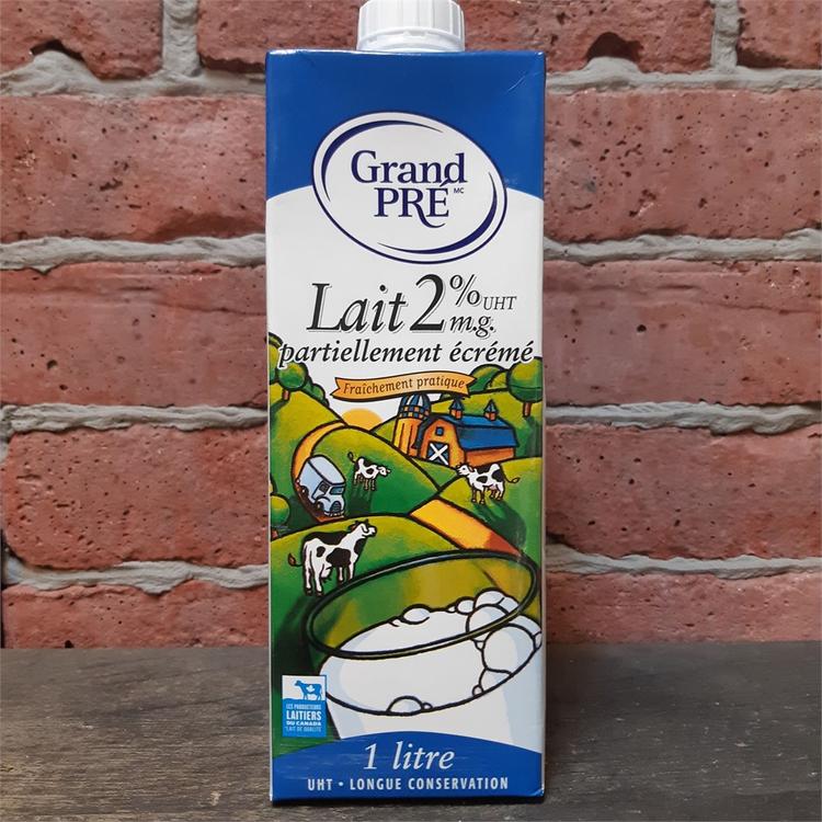 Grand Pré - Lait UHT Longue conservation 2% 1L.