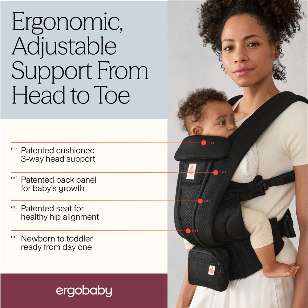 Ergobaby Omni Deluxe Mesh Carrier Onyx Black | Minis Humains