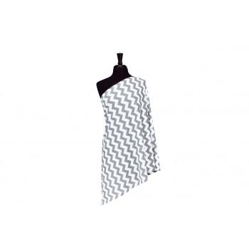 Foulard d'allaitement - Ligné Gris