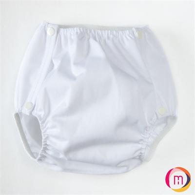 Culotte imperméable à snaps - PUL Blanc ( 12-25 lb) M