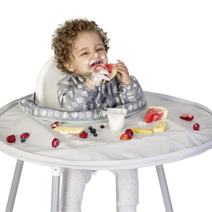 Bavoirs d'alimentation imperméables pour bébé, housse pour chaise haute,  combinaison à manches longues, facile à
