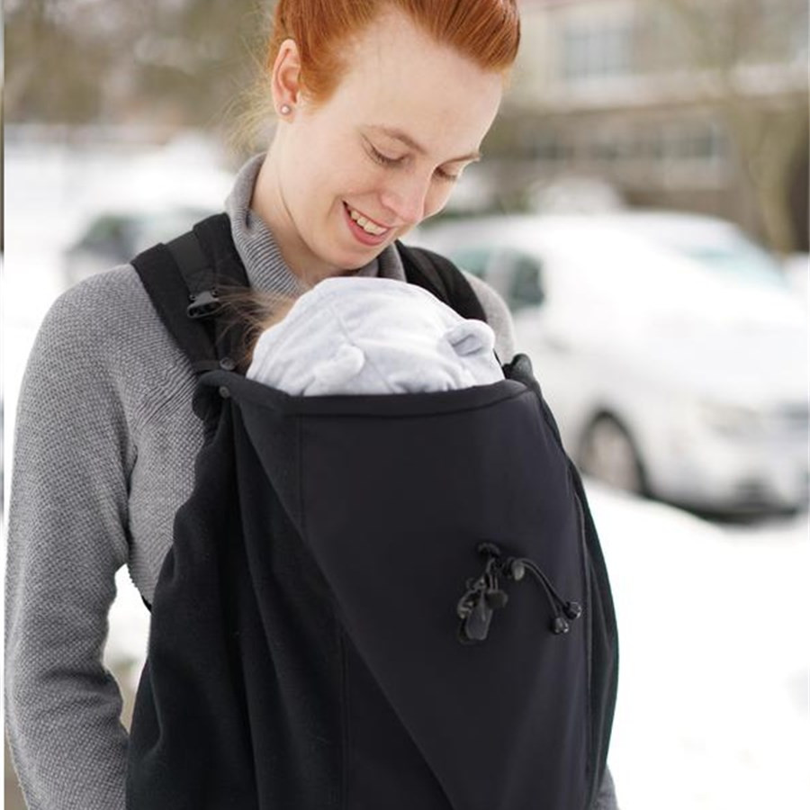 Protège porte-bébé doudoune - gris