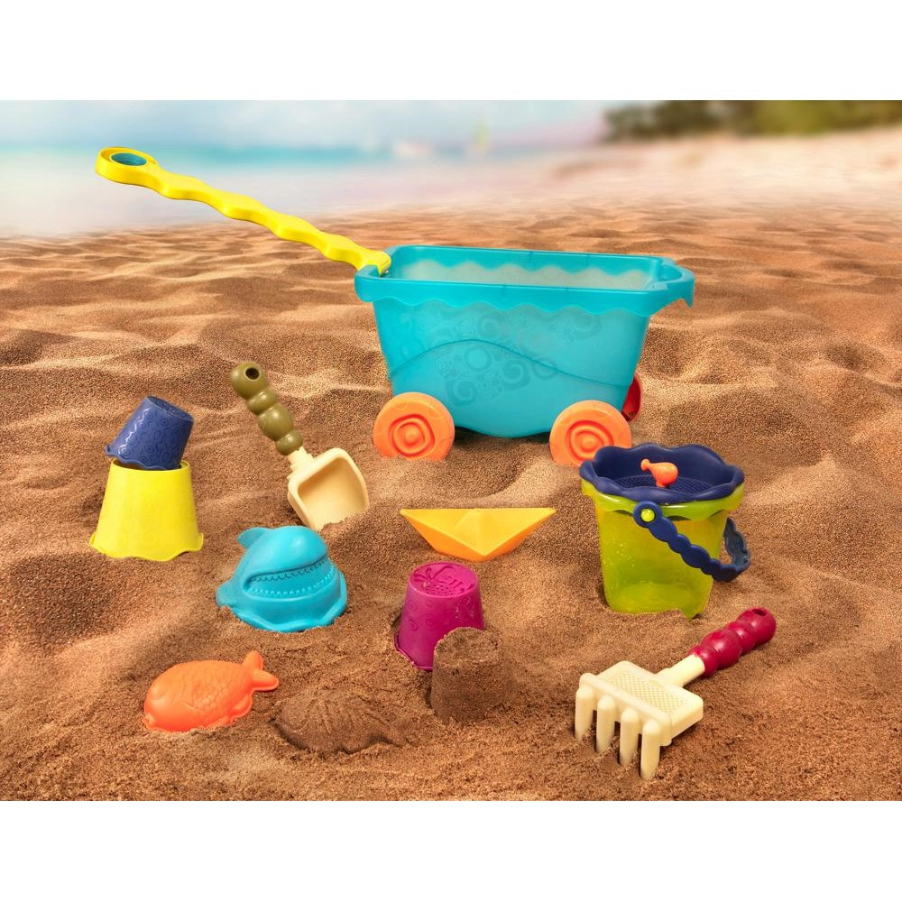 Schildkröt Ensemble De Sable 7-en-1 – Seau Pliable 3 Litres + 6 Outils – Qualité Bio, Compact – Marque Allemande – Idéal Plage Et Jardin