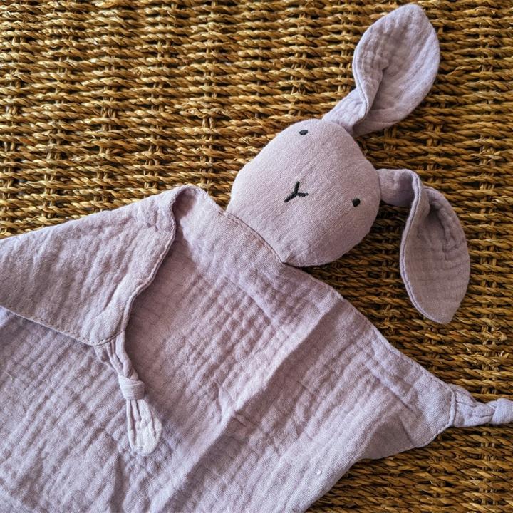 Doudou naturelle - Bébé lapin en Coton biologique - Veille sur toi