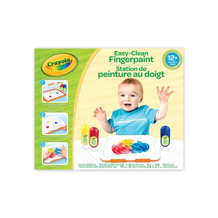 Peinture au doigt bébé 4 pots multicolore de 100 ml pour enfant dès 2 ans
