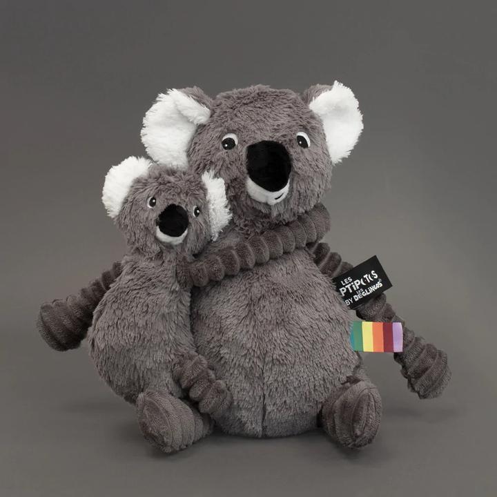 Peluche Koala Trankilou Maman/bébé Gris