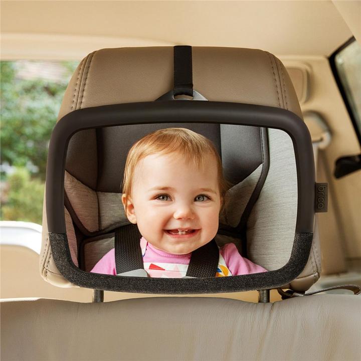 Relaxdays Miroir pour bébé en voiture, solide, 360°, Fixation pour