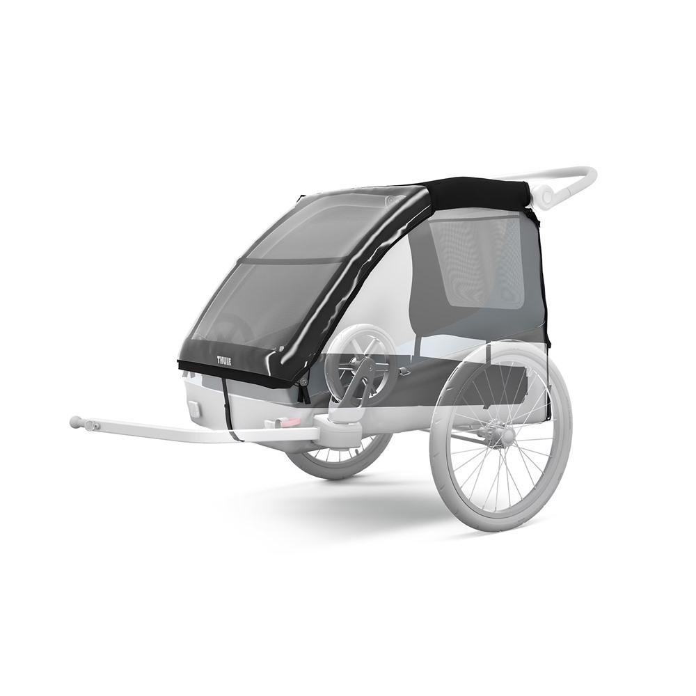 Remorque Vélo Double Thule Chariot Cross 2 - Couleur Dark Slate Kaki - Neuve - Pour 2 Enfants