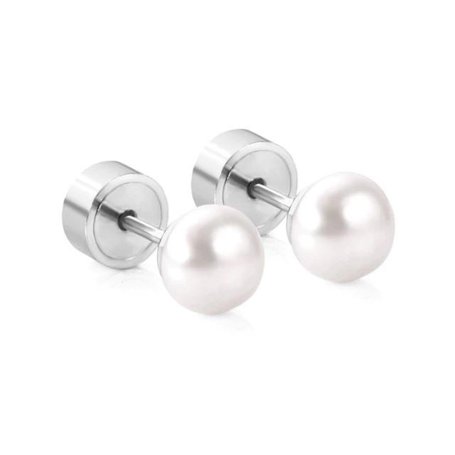 Boucles d'oreilles Perle Argent 4mm