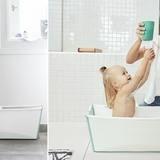Baignoire Flexi Bath avec support nouveau-né- Transparent et Sauge