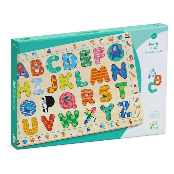 Puzzle alphabet bois - Puzzle lettres pour enfant dès 2 ans - Janod