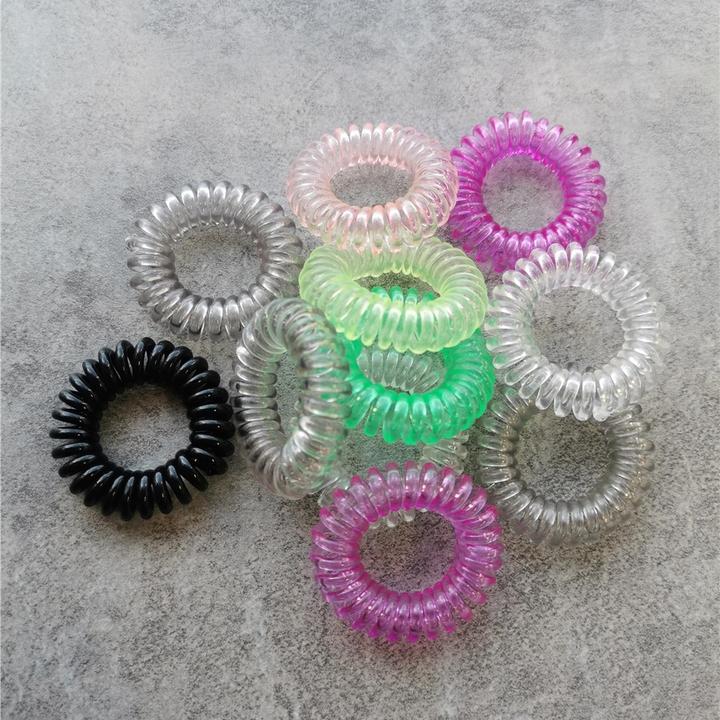 Élastiques cheveux spirales couleur (x100)