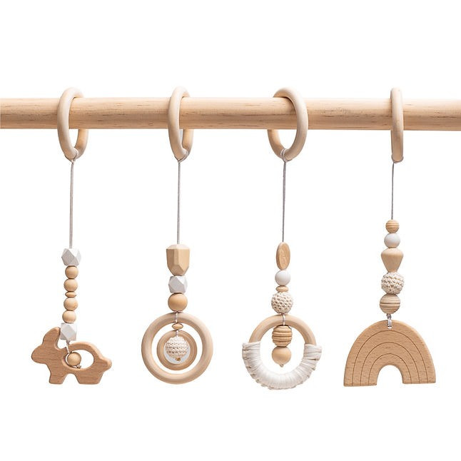 Portique D'Eveil Bébé Bois, Arche Eveil Bebe Bois Pliable, Salle De Sport Pour Tout Petits, Nés Pour Chambre De Nouveau Né, Salle De Crèche, Centre