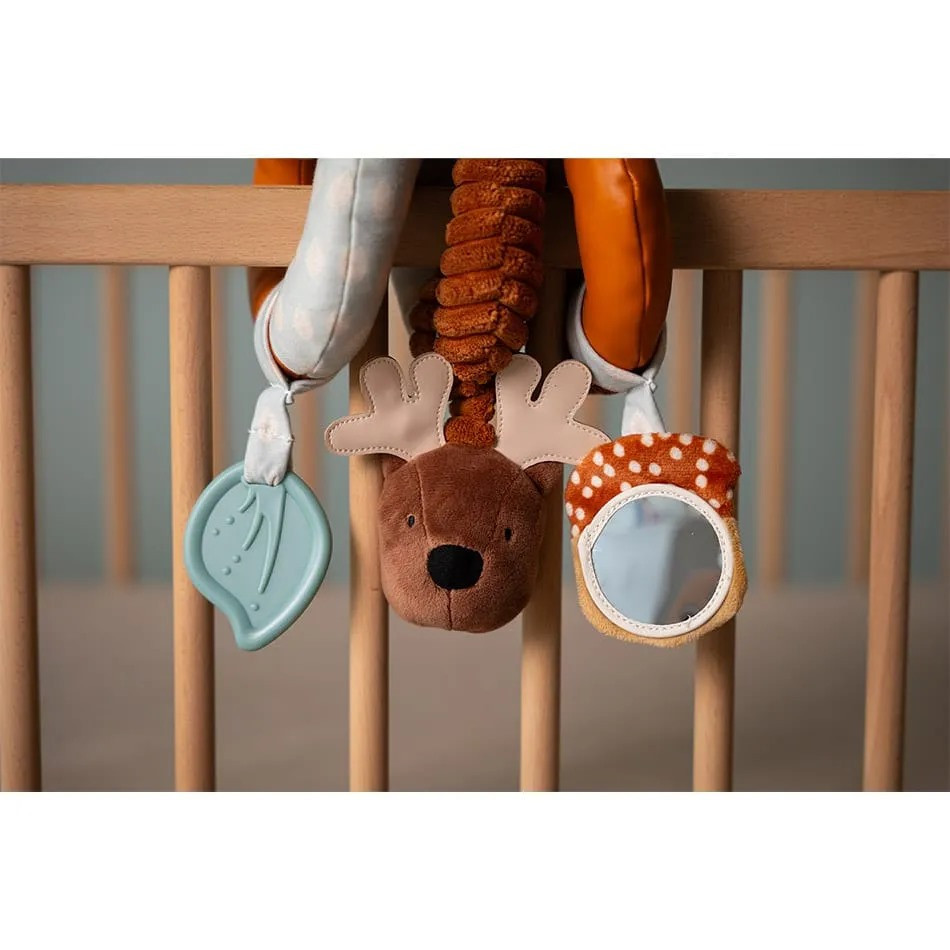 Spirale D'activité Fehn Sleeping Forest - Jouet De Poussette Avec Hochets Et Miroir - Pour Bébés