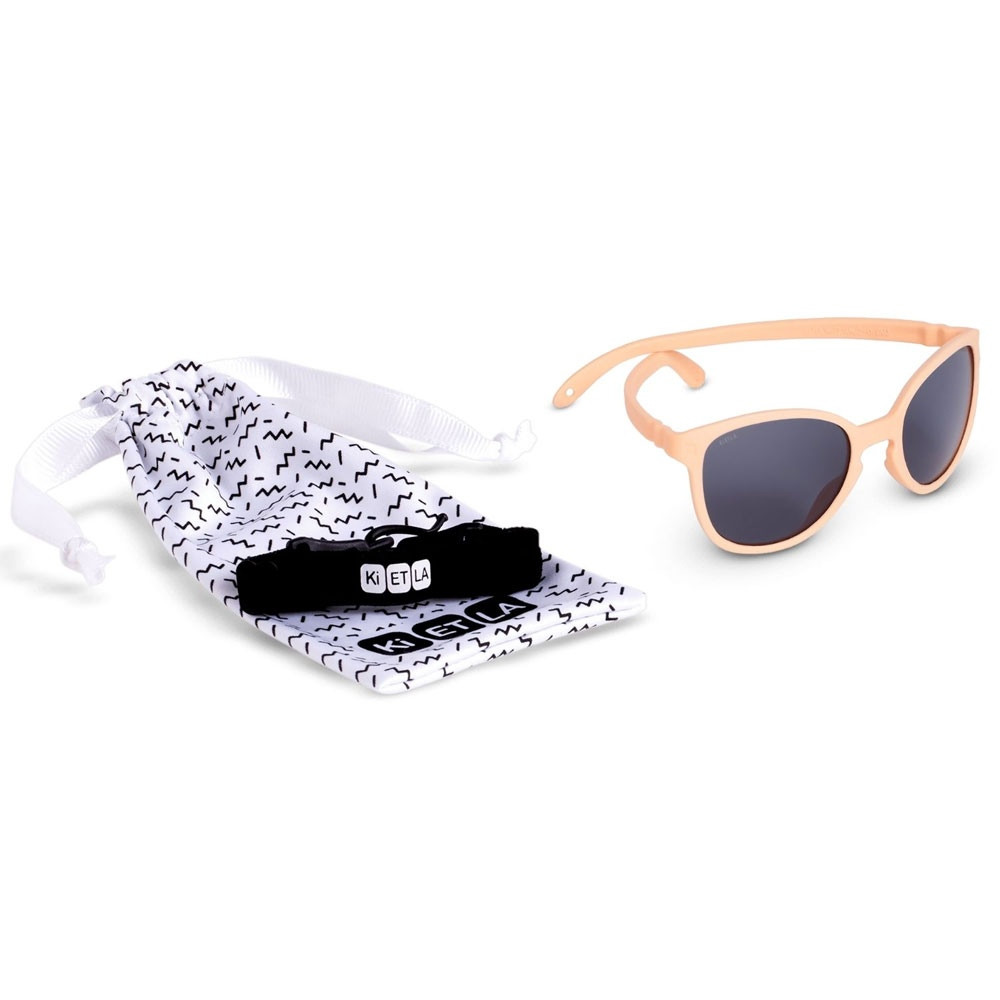 Lunettes De Soleil Bébé 0-3 Ans Avec Cordon - Monture Silicone Réglable, Verres UV400 Polarisés - Protection Anti-Éblouissement (Violet)