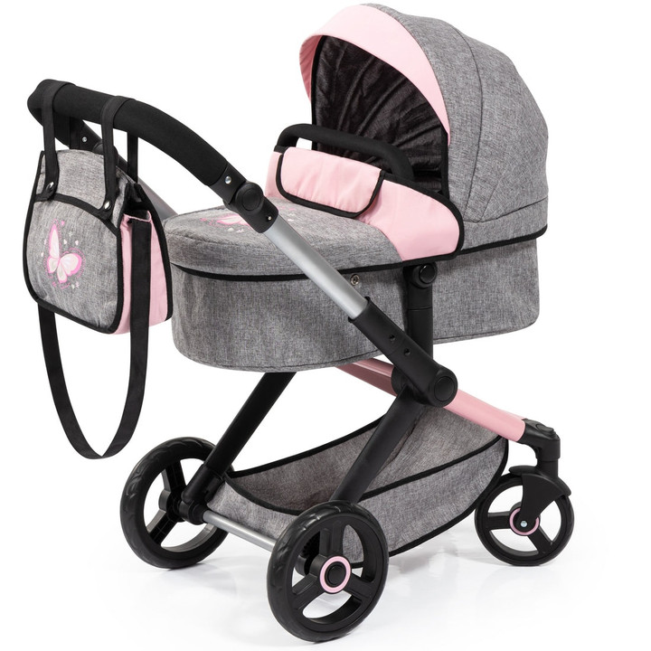 Bayer Design XEO Convertible Doll Stroller Grey | Minis Humains