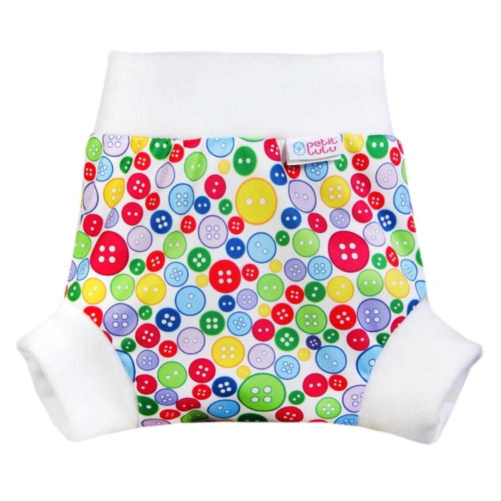PUL and fleece diaper cover with snaps M Saumon Minis Humains