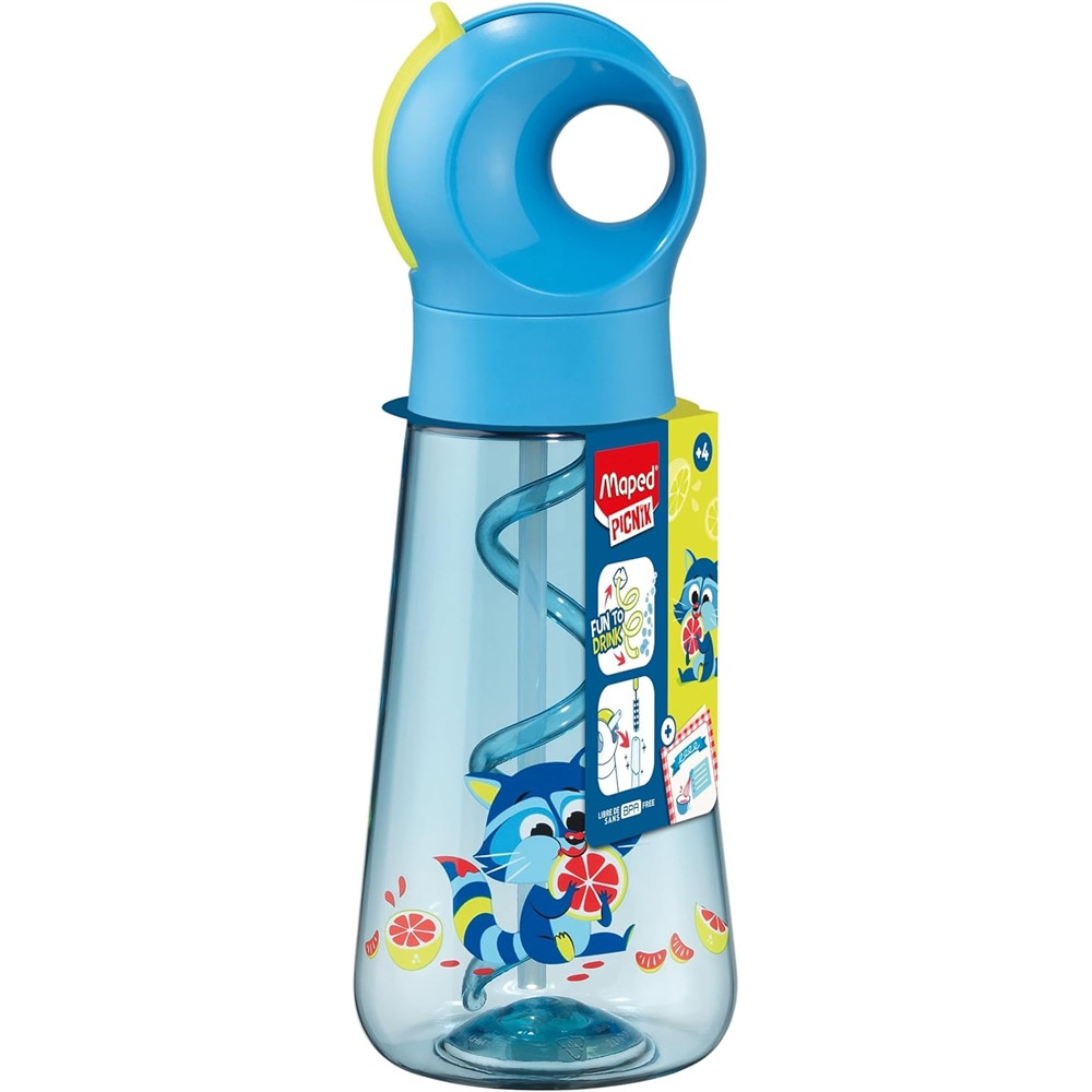 Bouteille Isotherme Enfant 480 Ml Avec Paille - Acier Inoxydable - Phosphorescente - Garde Chaud 8h Froid 10h