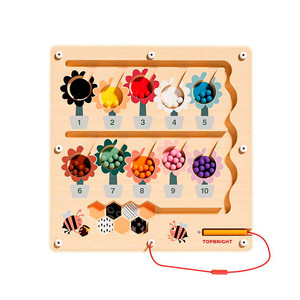 Puzzle Magnétique éducatif Jeu Labyrinthe Magnétique Dinosaure En Bois - Jouet Montessori Éducatif Couleurs Et Comptage Pour Enfants 3-6 Ans