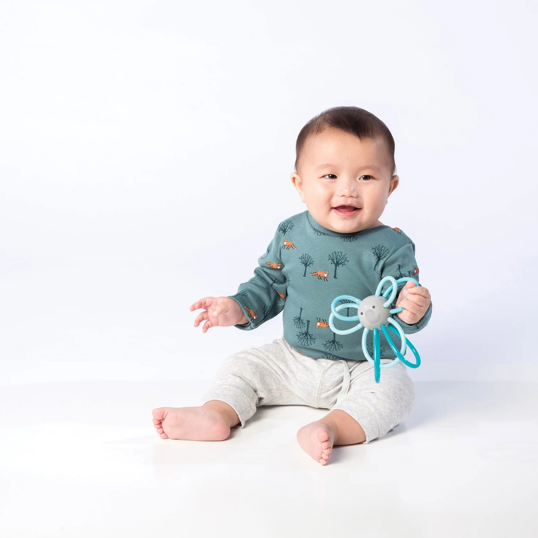 Jouet De Dentition Bébé - Hochet Éléphant Winkel - Sensoriel, Facile à Saisir - Manhattan Toy