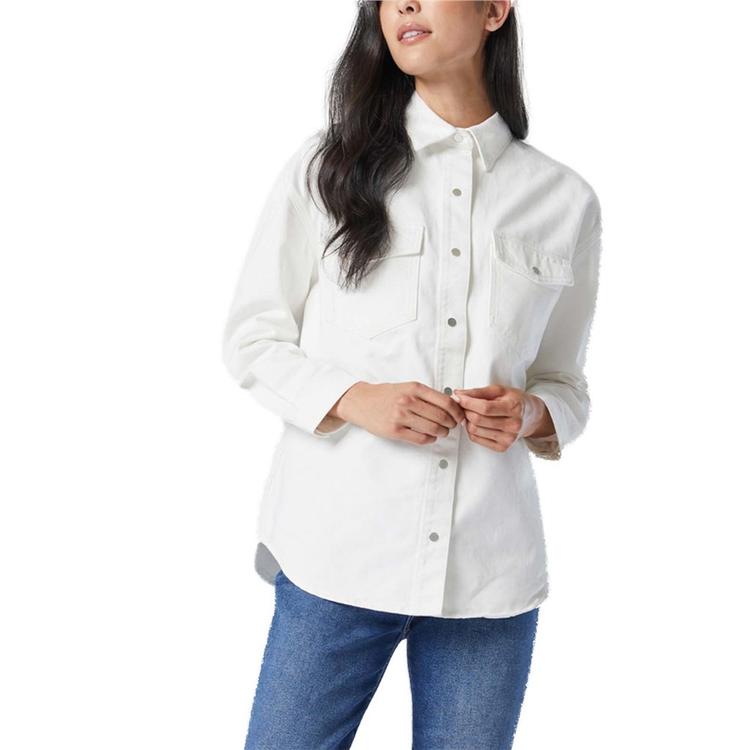 Ladies white best sale denim shirt