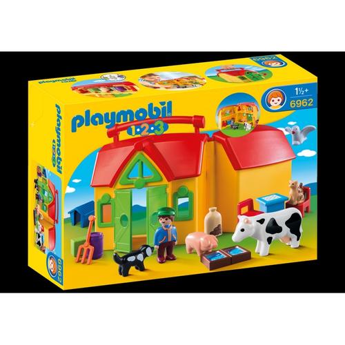 Ferme transportable avec animaux Playmobil 1.2.3 6962 