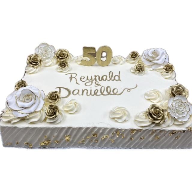 Décorations De Gâteau Dorées à Paillettes « Happy 50th Anniversary » – Décorations De Fête D'anniversaire De Mariage Et D'entreprise, Décorations De Fête D'anniversaire 50 Ans