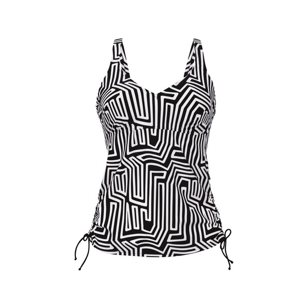 Maillot De Bain ANITA CARE Tankini Monza - Taille 50B/54, Noir Et Blanc, Neuf Avec étiquettes
