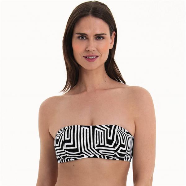 ROSA FAÏA - Bikini 'Shining Lines' Noir et blanc E 10 RF8824